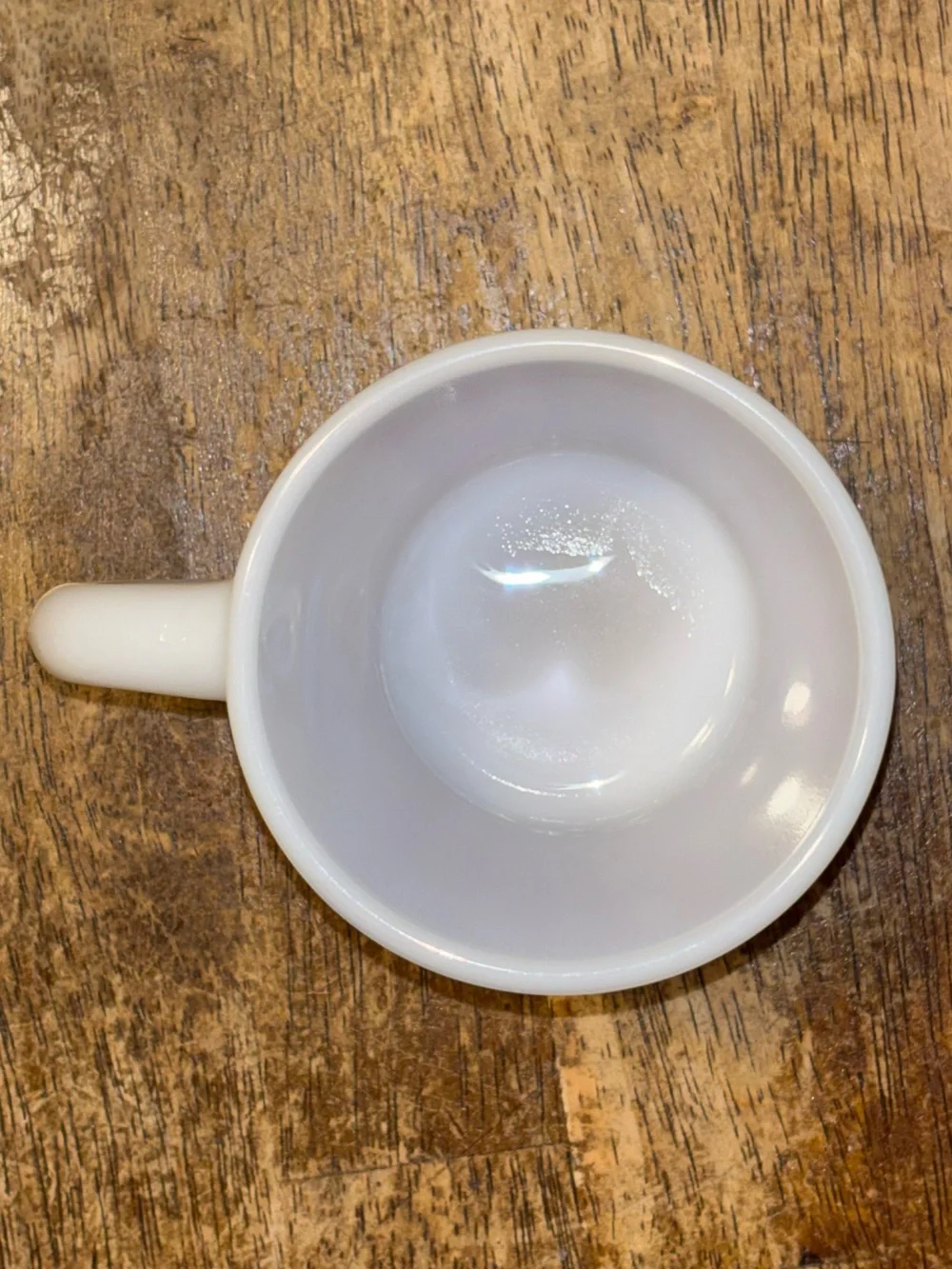 Vintage Hazel Atlas Red Candy Stripe Milk Glass Mug coffee tea